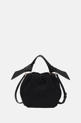 Oryany - Selena Eco Fur Bucket Medium Crossbody Handbags - Black / One Size